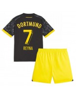 Borussia Dortmund Giovanni Reyna #7 Vieraspaita Lasten 2023-24 Lyhythihainen (+ shortsit)